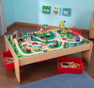 KidKraft Деревянная железная дорога "Горный водопад" со столом