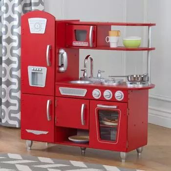 KidKraft Игровая кухня из дерева "Винтаж", красная