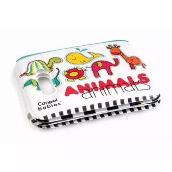 Книжка мягкая с пищалкой Canpol Colourful animals, 74/009