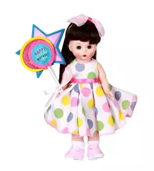 Коллекционная кукла Madame Alexander "Брюнетка с шариками", 20 см