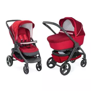Коляска 2 в 1 Chicco Stylego Up Crossover Red Passion
