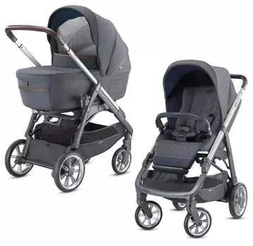 Коляска Inglesina Aptica System Duo 2 в 1 на шасси Graphite Coffee, Tailor Denim