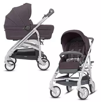 Коляска Inglesina Trilogy System Duo 2 в 1 на шасси Trilogy City White, Marron Glace