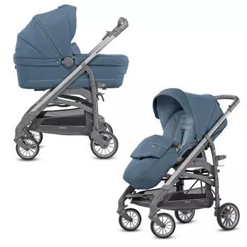 Коляска Inglesina Trilogy System Duo 2 в 1 на шасси Trilogy City Slate, Artic Blue