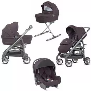 Коляска Inglesina Trilogy System Quattro 4 в 1 на шасси Trilogy Slate, Marron Glace