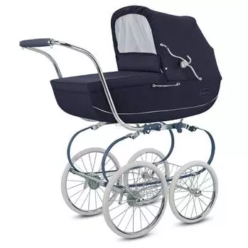 Коляска-люлька Inglesina Classica на шасси Balestrino Chrome Blue