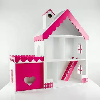 Коняша Кукольный домик-стеллаж "Фантазия" с гаражом