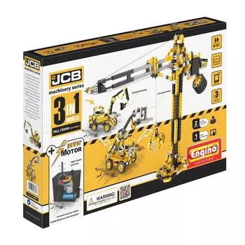 Конструктор ENGINO JCB40 JCB Набор из 3 моделей. Подъемный кран с мотором