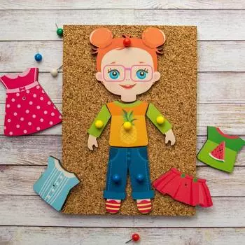 WoodlandToys Конструктор "Веселые гвоздики" Модницы