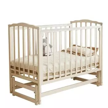 Красная Звезда Кровать детская "Кристина" С 619 с продольным маятником, слоновая кость