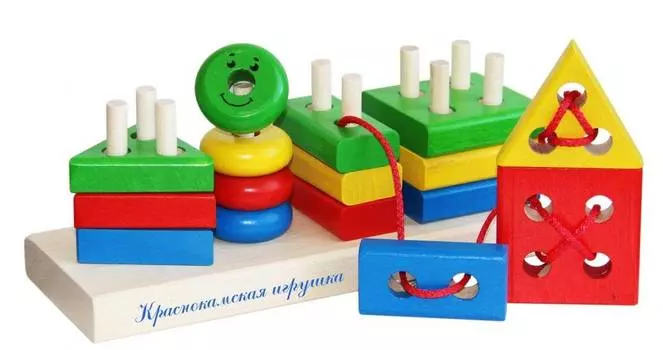 КРАСНОКАМСКАЯ ИГРУШКА деревянный конструктор Геометрик, НСК-01