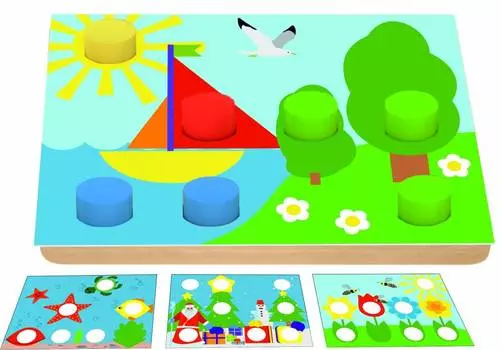 КРАСНОКАМСКАЯ ИГРУШКА "Цветные пеньки Н-63"