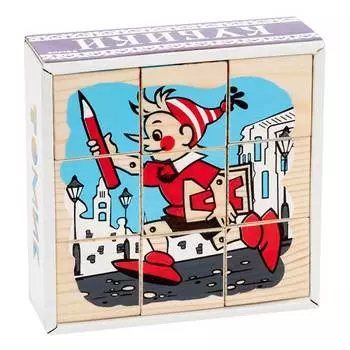 Кубики ТОМИК 4444-2 Герои сказок (9 шт)