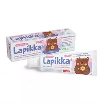 Lapikka Baby Зубная паста Бережный уход с кальцием и календулой, 45 г