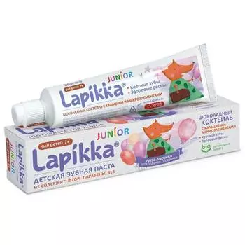 Lapikka Junior Зубная паста Шоколадный коктейль, 74 г