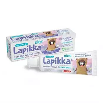 Lapikka Kids Зубная паста Молочный пудинг с кальцием, 45 г
