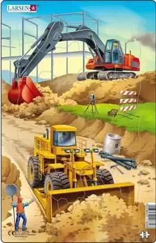 LARSEN Пазл Стройка (2), 20 элементов