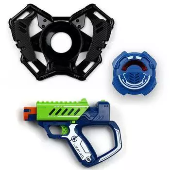 Lazer Mad Стартовый набор зелёный бластер, (1 бластер, 1 мишень, 1 держатель для мишени)