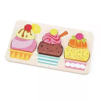 Le Toy Van Деревянный пазл "Мороженое с фруктами"