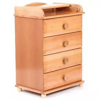 Лель Комод узкий с пеленальным столиком БИ 888, натуральный бук