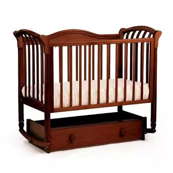 Лель Кровать "Азалия" маятниковая поперечная, орех темный 35