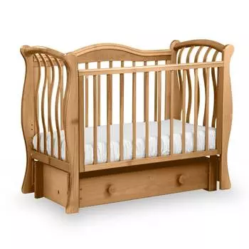 Лель Кровать "Маргаритка" маятниковая продольная, натуральный бук