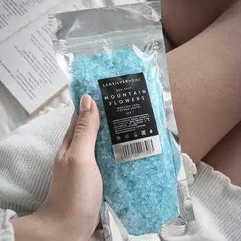 Leosilverhome Морская соль для ванны «Горные цветы», 350 г