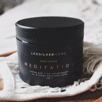 Leosilverhome Скраб для тела на основе морской соли «Медитация», 400 г