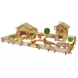 ЛЕСОВИЧОК "Ферма №4" - деревянный конструктор | 210 деталей