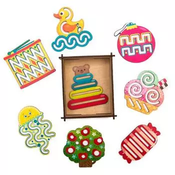 WoodlandToys Линейки-трафареты Детское ассорти
