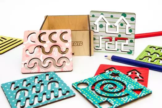 WoodlandToys Линейки-трафареты Милые орнаменты