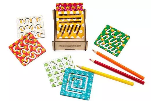 WoodlandToys Линейки-трафареты Смайлики