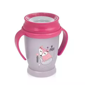 Lovi Поильник 360° Indian Summer с 12 мес., 250 мл, розовый