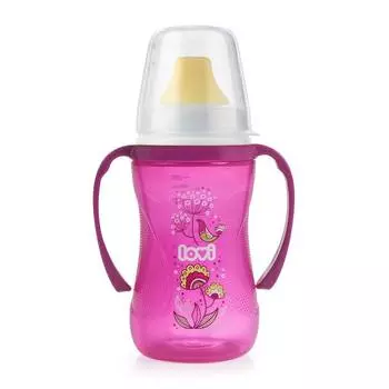 Lovi Поильник-непроливайка Folky с 12 мес., 250 мл, пурпурный