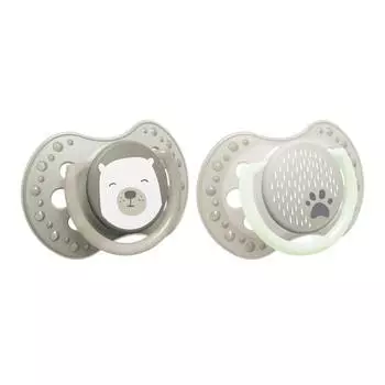 Lovi Пустышка динамическая силиконовая Buddy Bear 3-6 мес., 2 шт.