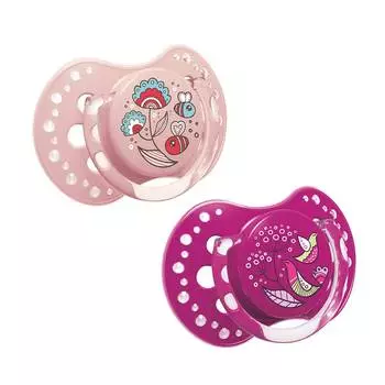 Lovi Соска-пустышка Folky динамическая, 6-18 мес., 2 шт.