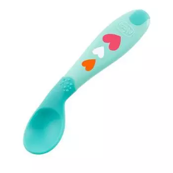 Chicco Ложка Babys First Spoon, 8 мес+, голубая