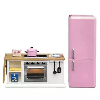 Lundby Мебель для домика Смоланд, Кухонный набор с холодильником