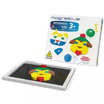 MAGNETICUS Магнитная мозаика, 174 элемента, 6 цветов, 30 этюдов