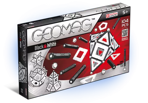 Магнитный конструктор GEOMAG 013 Black and White 104 детали