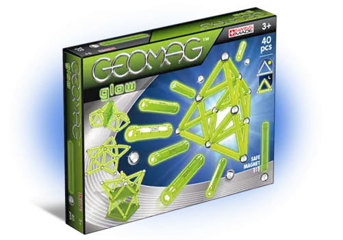 Магнитный конструктор GEOMAG 330 Glow 40 деталей