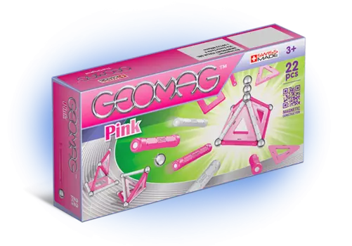 Магнитный конструктор GEOMAG 340 Pink 22 детали