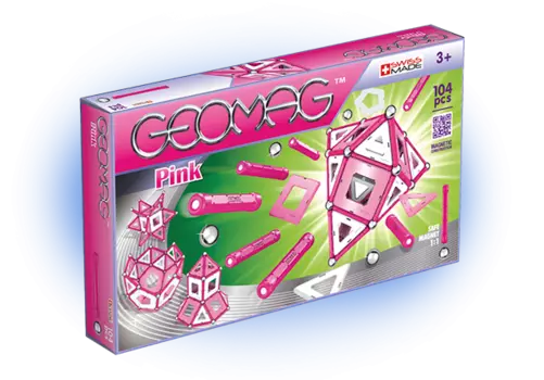 Магнитный конструктор GEOMAG 344 Pink 104 детали