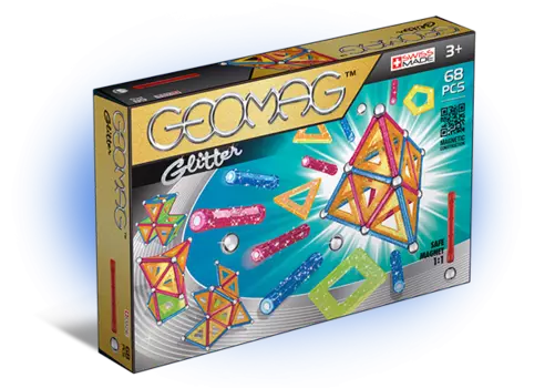 Магнитный конструктор GEOMAG 533 Glitter 68 деталей