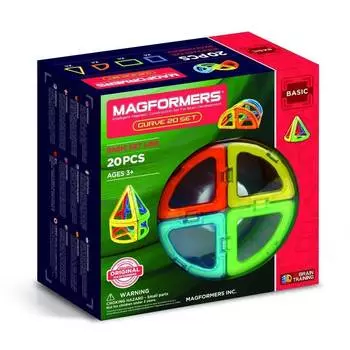 MAGFORMERS Магнитный конструктор 701010 Curve, 20 деталей