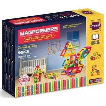 MAGFORMERS магнитный конструктор "My First Magformers", 54 детали, 702002 (63108)