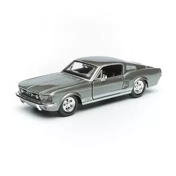 Maisto Машинка Ford Mustang GT 1967, 1:24 серебро
