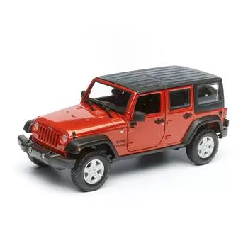 Maisto Машинка металлическая Jeep Wrangler Unlimited 2015, 1:24, красный