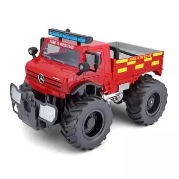 Maisto машинка "Mercedes-Benz U5000 Unimog (Fire Rescue) - 27Mhz (3 Bands)" 82302 красный