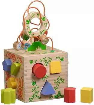 МДИ "Логический кубик | Д014" - деревянный сортер-лабиринт